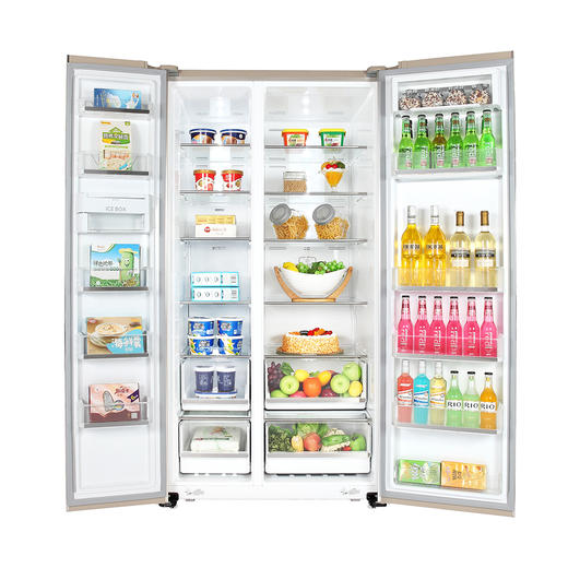 GREE格力 晶弘对开门冰箱 630L 独立双循环 保鲜实力派 BCD-630WPDG1/极光金 商品图4