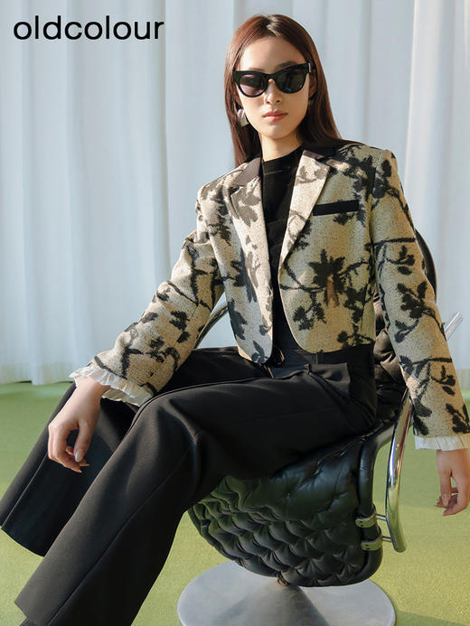 oldcolour欧珂2024新款商场同款休闲短款外套女Q120419A1 商品图0