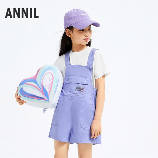 【甜酷背带裤】女童梭织背带裤夏季新款安奈儿童装EG526127 商品图1