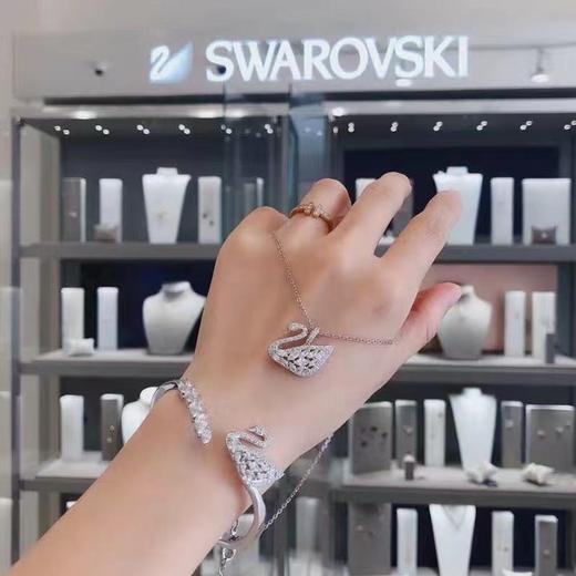 D022028进口锆石钻bingbing闪烁马眼羽毛天鹅项链 商品图6