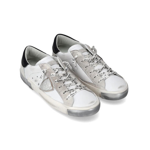 PHILIPPE MODEL 女士盾牌徽标 Prsx 皮革休闲运动鞋 混色 PRLD MA02 商品图1