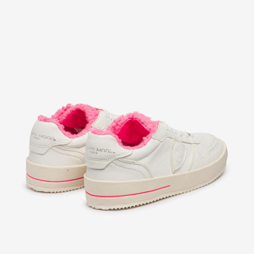 PHILIPPE MODEL 女士盾牌徽标浮雕 Nice 休闲运动鞋 白色 VNLD WBB1 商品图2