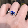 可爱心形蓝宝石戒指 商品缩略图3