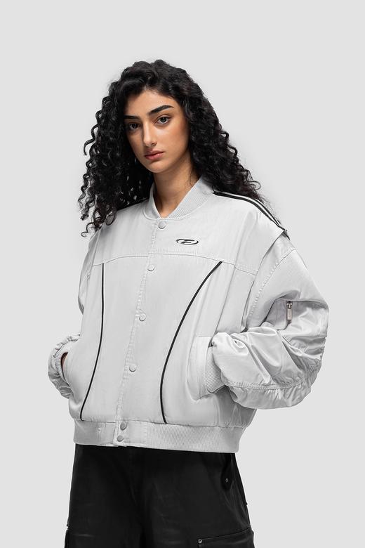 FDR 原创国潮织带飞行服夹克外套男女秋冬季潮牌情侣印花短款上衣 商品图4