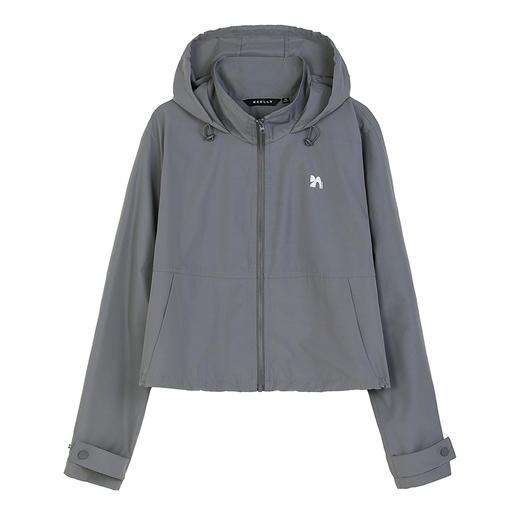 NEELLY纳俪商场同款春新款运动风宽松休闲短外套女连帽设计感上衣N25031C01125 商品图3