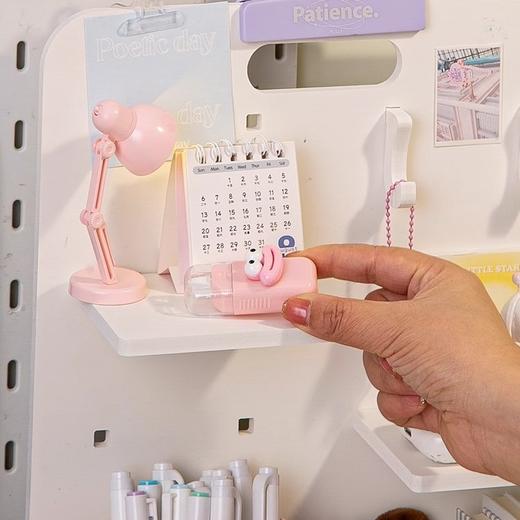 【新款桌面洞洞板，书桌神器！】桌面洞洞板 ins小卡展示架 书桌改造工位收纳神器  宿舍隔板小置物架-QQ 商品图3