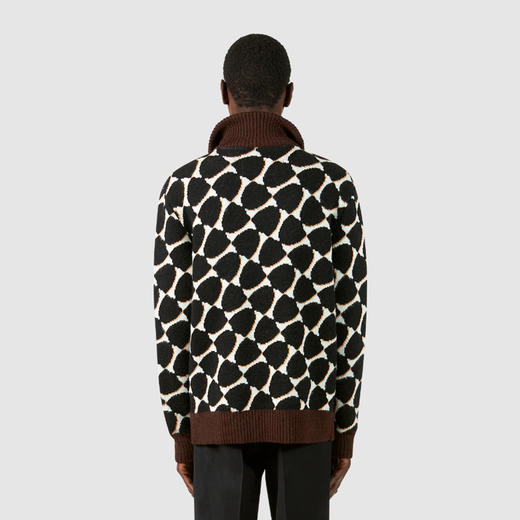 PHILIPPE MODEL 男士徽标贴片半拉链羊毛针织衫 混色 SWCU H000 41 商品图2