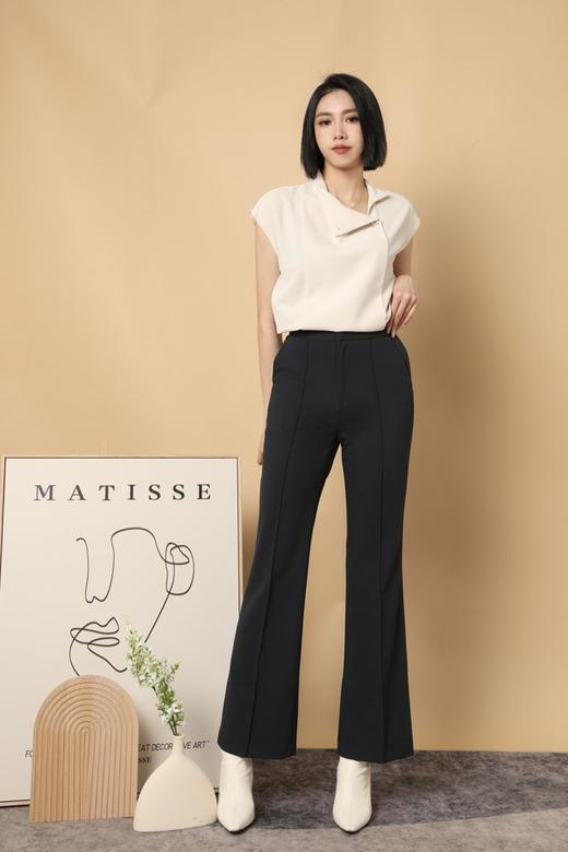 ESTELLICA 藏蓝色高腰直筒西裤 15435 商品图1