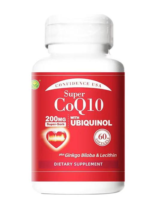 【生活好物丨辅酶200MG复合软胶囊60粒】一粒含有200mg还原型辅酶Q10 ，还添加了卵磷脂50mg/粒，银杏叶提取物50mg/粒，每天一粒随餐服用 商品图0