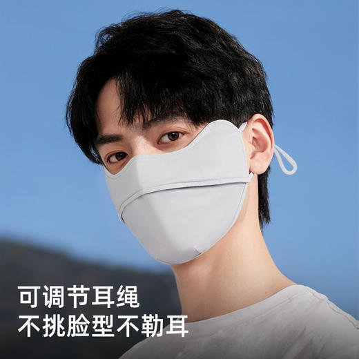 新款防晒口罩男夏季冰丝薄款透气面罩户外遮阳防紫外线护眼角锦纶 商品图2