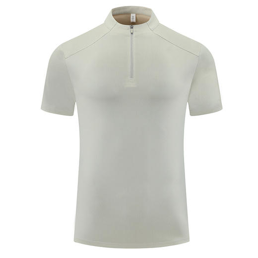 跃牌【PF系列】2025新款半拉链短袖男高弹力专业速干衣跑步健身服男休闲运动T恤61203 商品图4