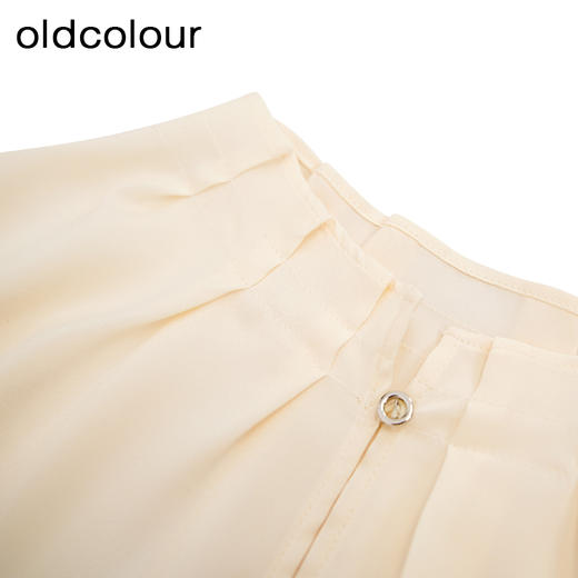 oldcolour欧珂2024春季时尚纯色荷叶领长袖衬衫女Q110110A1 商品图2