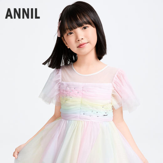 女童短袖礼裙夏季新款安奈儿童装实体店同款AG523551 商品图0