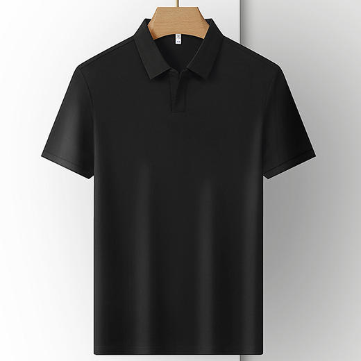 【小V领】【DKP】大依优型大码棉质Polo衫弹力翻领T恤轻奢休闲纯色短袖男宽松T恤上衣胖子 商品图8