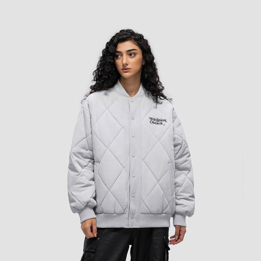 FDR官方店 灯芯绒菱形格棉服棉衣男女冬季加厚保暖棒球领防寒外套 商品图0