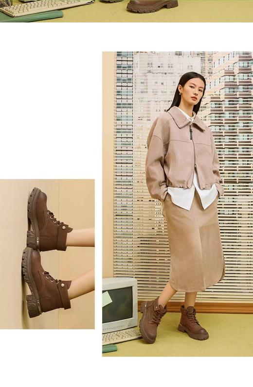 【百思图】潮流时尚马丁靴 商品图1