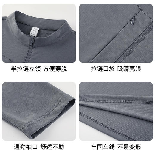 跃牌【PF系列】鸟家户外春秋季新款半拉链立领卫衣男士长袖外套运动打底速干上衣61207 商品图1