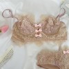 【买一送一！高级蕾丝镂空超薄内衣】高颜值纯欲蝴蝶结超薄内衣，精致蕾丝杯面亲肤透气，大胸显小防下垂聚拢文胸QQ 商品缩略图4