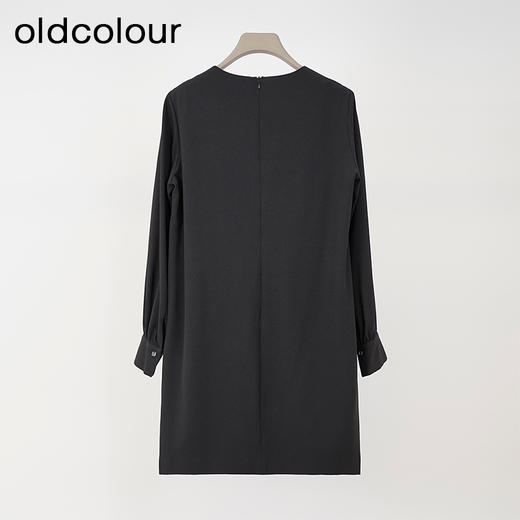 oldcolour欧珂2024春季新款休闲长袖中长款连衣裙女Q121009A1 商品图1