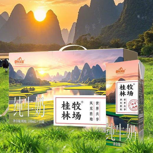 皇氏乳业桂林牧场纯牛奶200ml*10盒 商品图7