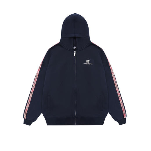 FDR官方店 民族风织带拉链开衫连帽卫衣男女春季复古运动情侣外套 商品图4