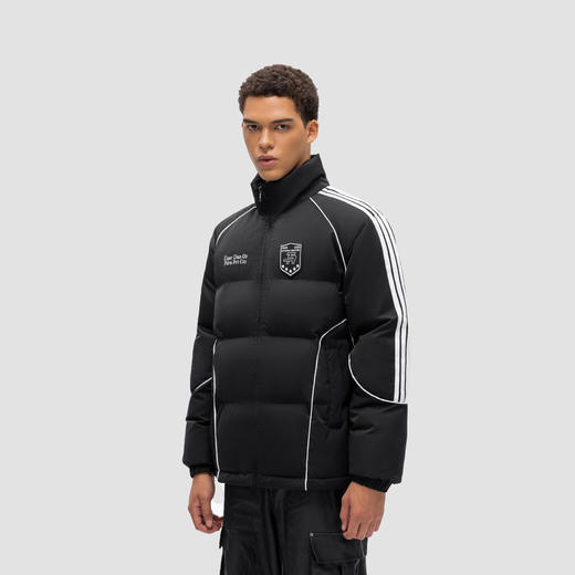 FDR 国潮美式嵌条刺绣棉衣棉服男女秋冬季加厚情侣条纹面包服外套 商品图0