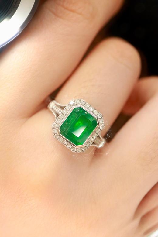 2.87ct刻面祖母绿戒指 商品图4