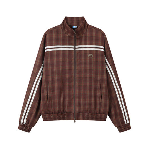 CryingCenter 红棕双杠格纹运动夹克上衣裤子套装 哭喊中心 商品图5