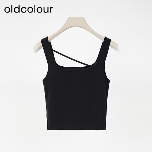 oldcolour欧珂2024春季时尚纯色休闲修身无袖吊带背心Q110510A1 商品图4