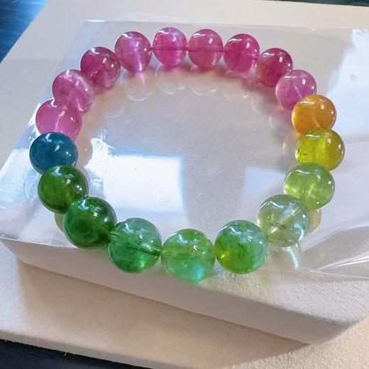 10mm-11mm单圈渐变彩虹碧玺手串 商品图1
