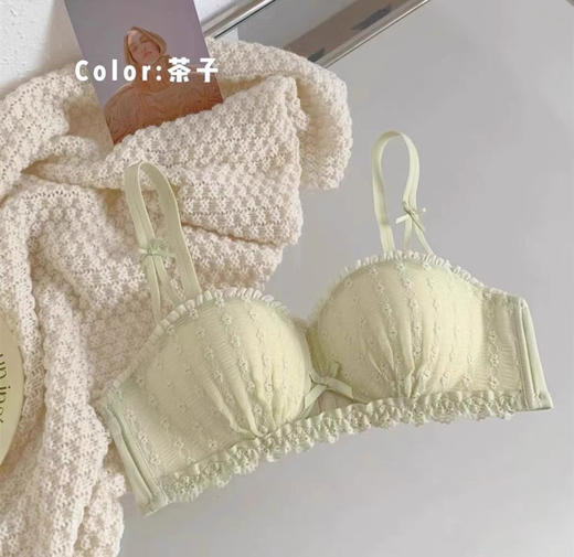 【奶油系‘’小聚蛋‘’泡泡棉内衣】穿上显大一倍圆润，超显大显瘦更显腰细，可两穿防滑上托抹胸舒适平胸少女专用文胸罩QQ 商品图4