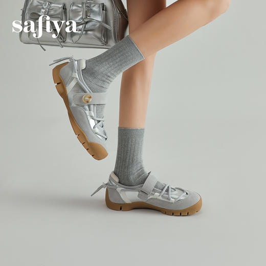 预售10天|Safiya/索菲娅2025魔术贴外穿休闲玛丽珍丑萌运动凉鞋SFD1111049 商品图2