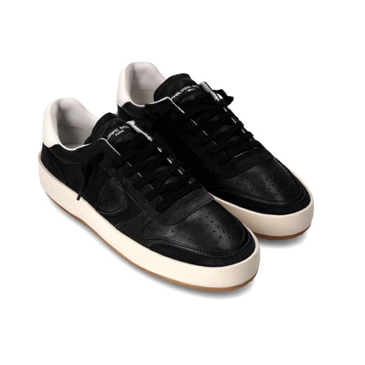 PHILIPPE MODEL 男士盾牌徽标浮雕 Nice 休闲运动鞋 黑色 VNLU WX05 商品图1