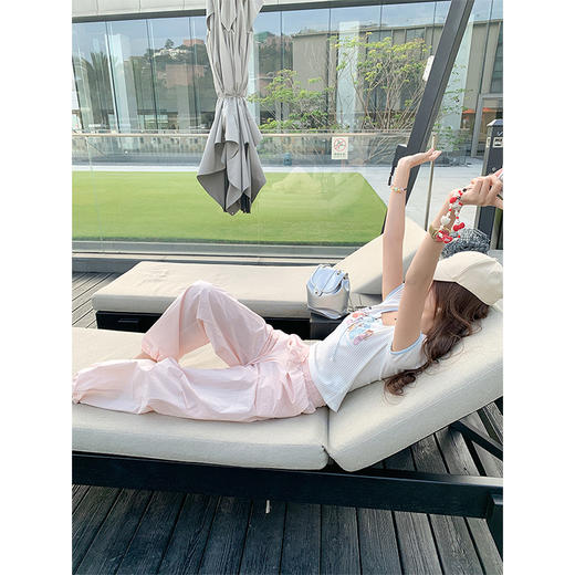 <曾小咸推荐>4.12现货秒杀 ！微信超特价！彩色字母印花系带短袖T恤 日常119.99 立减60 秒杀59.99！！ 商品图4