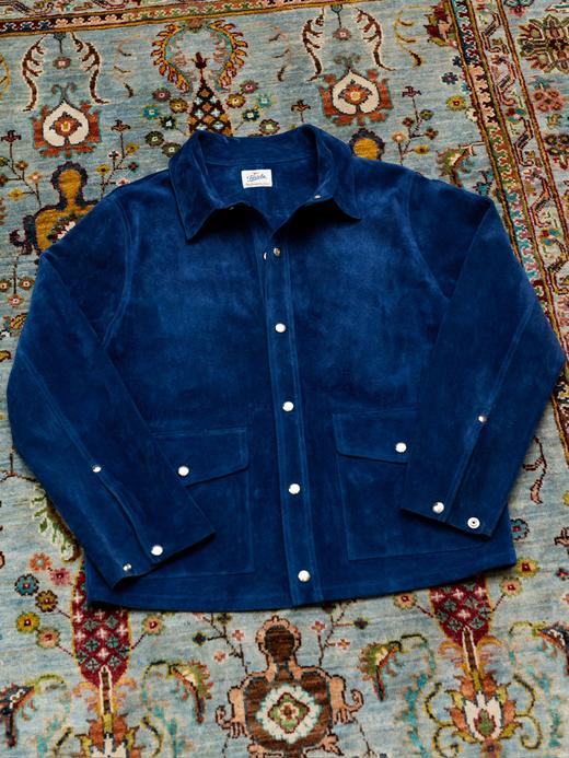 Fortela 宝蓝色麂皮衬衫夹克 商品图6