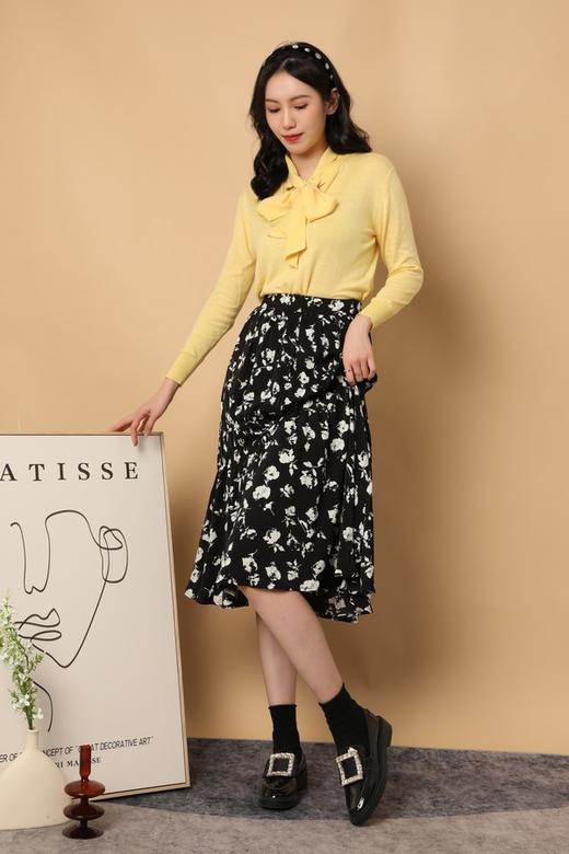 L.Fleuri 浪漫印花大A摆高腰半裙 15568 商品图4