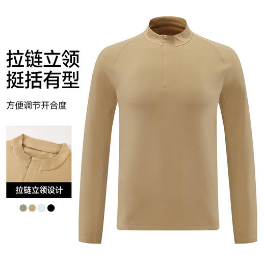 跃牌【PF系列】迪家同款2025男子立领长袖上衣户外运动都市通勤半拉链速干跑步衣61211 商品图0