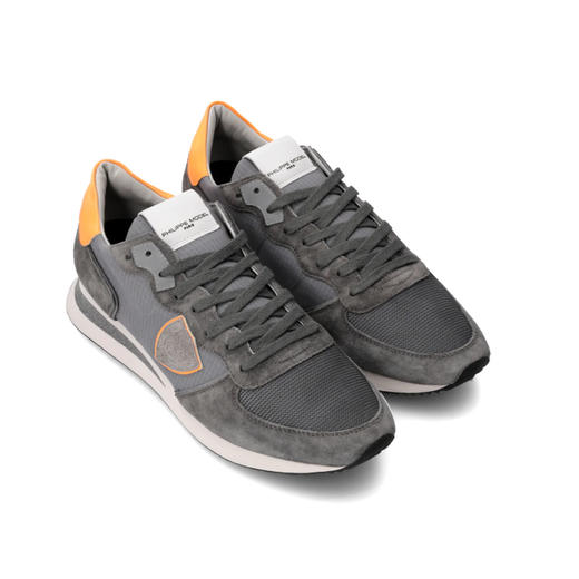 PHILIPPE MODEL 男士盾牌徽标浮雕 Trpx 休闲运动鞋 灰色 TZLU WN85 商品图1