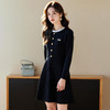 奢姿2025年秋季新款大码女装立领气质裙子胖妹妹学院风胸针连衣裙9851820835 商品缩略图3