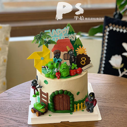 植物大战僵尸主题蛋糕 商品图0
