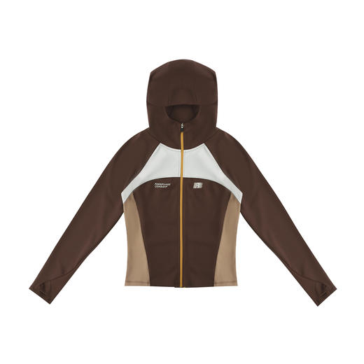 FDR官方店 撞色拼接连帽速干衣长袖t恤女春季修身显瘦运动训练服 商品图4