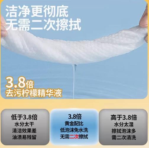 平价优选：厨房湿巾去污去油家用加大加厚油烟机清洁湿纸巾一次性抹布湿巾纸 商品图2