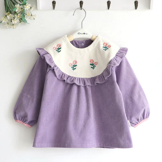 裁缝学苑TQ147荷叶边防水罩衣纸样儿童宝宝饭衣袖口防水样板 商品图1