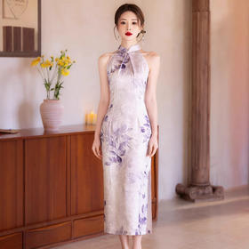 改良年轻款，挂脖旗袍连衣裙YG- 2531