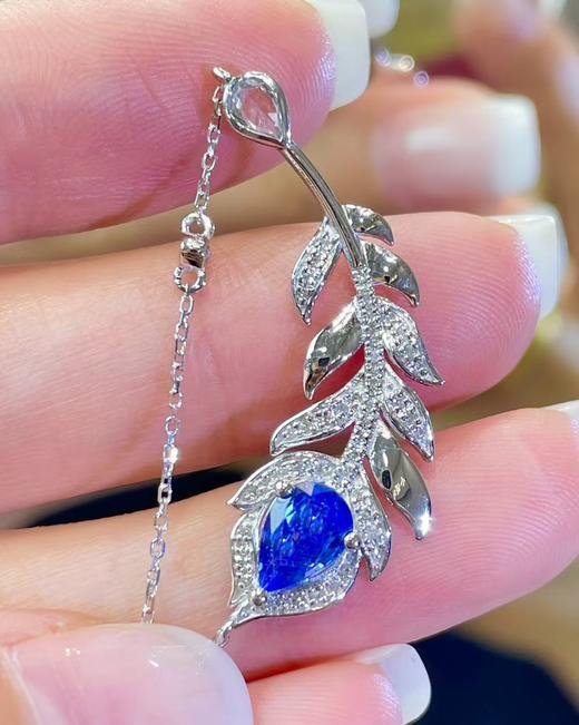 1ct刻面蓝宝石项链 商品图2