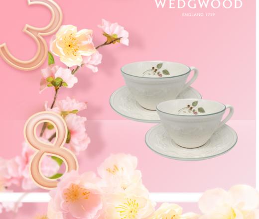 威基伍德欢愉假日树莓2杯2碟 商品图0