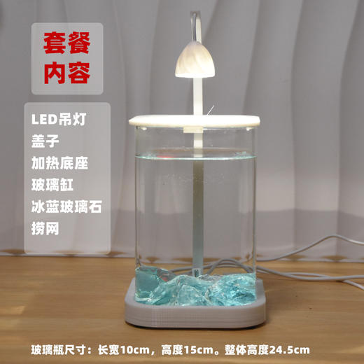 【恒温加热！高透玻璃！】鱼专用缸 高透小型 懒人造景 玻璃桌面专用鱼缸 恒温加热鱼缸 网红礼物-QQ 商品图5