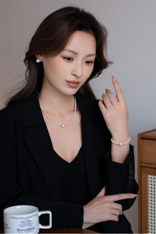 🌸独家新品【天然海贝珠项链手链组合套装】 🎉真的好仙~优雅通勤 真的绝了!🎁仿佛把月光戴在了手腕上💎真的是百搭的存在🛒 商品图2