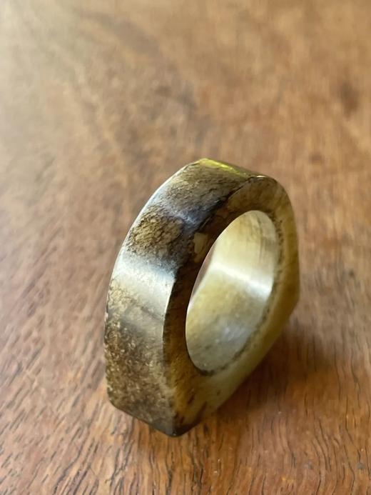 提油黑沁白玉马鞍戒，顺丰包邮 商品图4