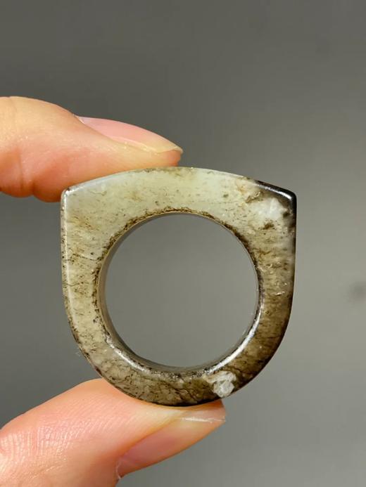 提油黑沁白玉马鞍戒，顺丰包邮 商品图2